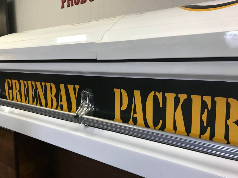 Greenbay Packers fan casket