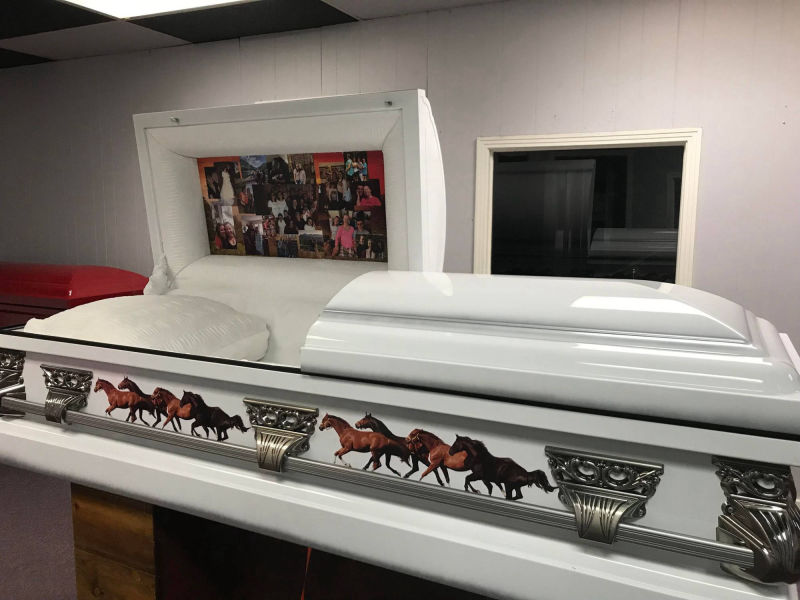 Love Horses and Family Casket